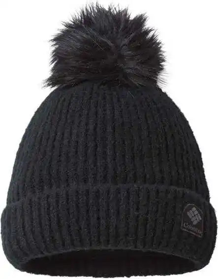 Columbia 186210 Winter Blur Pom Beanie - Black - one Size Fits Most