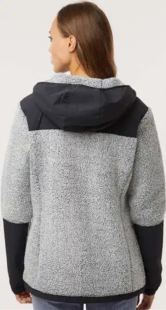 Columbia 208903 Women’s Arctic Crest Sherpa Full-zip Jacket - White Black
