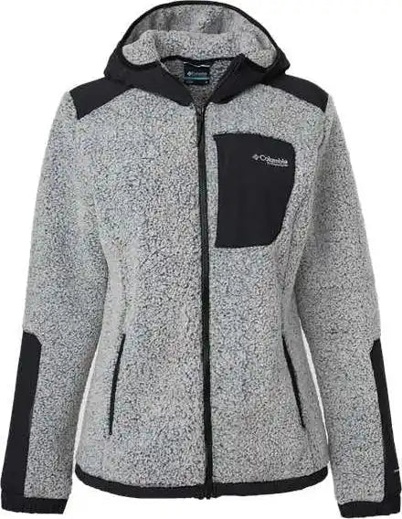 Columbia 208903 Women’s Arctic Crest Sherpa Full-zip Jacket - White Black