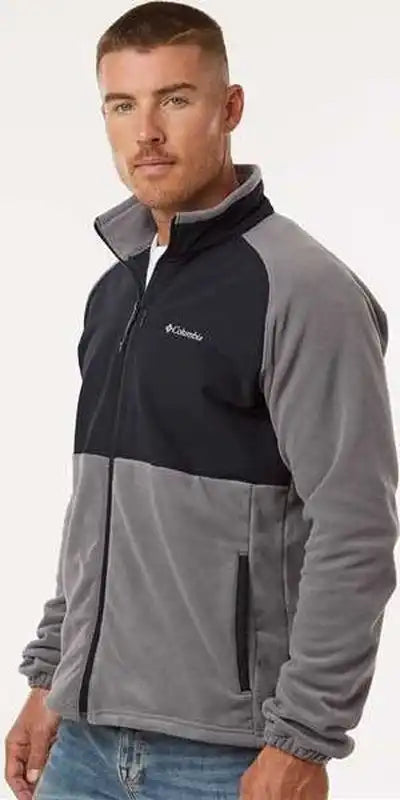 Columbia 209578 Sage Peak Fleece Full Zip Jacket - City Gray Black