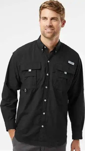 Columbia 212463 Pfg Bahama Ii Long Sleeve Shirt Black