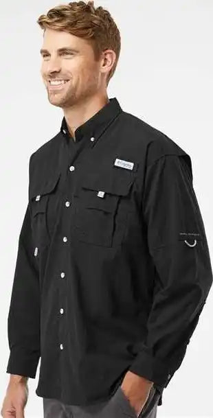 Columbia 212463 Pfg Bahama Ii Long Sleeve Shirt Black