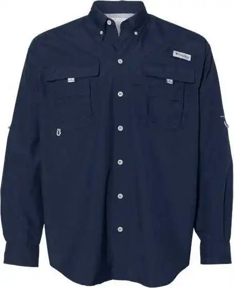 Columbia 212463 Pfg Bahama Ii Long Sleeve Shirt Collegiate Navy