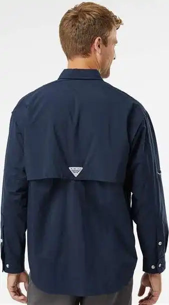 Columbia 212463 Pfg Bahama Ii Long Sleeve Shirt Collegiate Navy