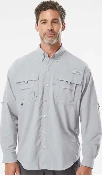 Columbia 212463 Pfg Bahama Ii Long Sleeve Shirt Cool Gray