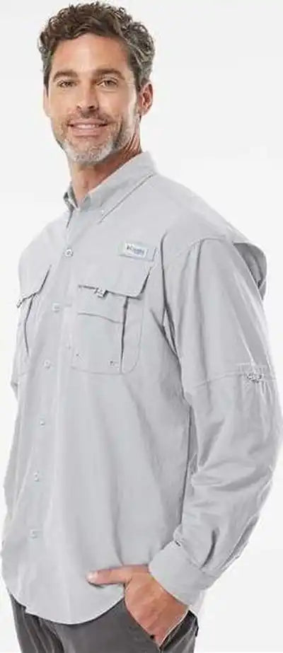 Columbia 212463 Pfg Bahama Ii Long Sleeve Shirt Cool Gray