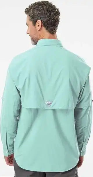 Columbia 212463 Pfg Bahama Ii Long Sleeve Shirt Gulf Stream