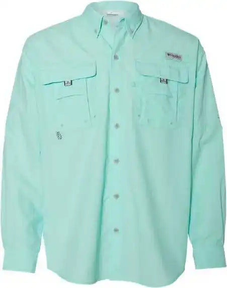 Columbia 212463 Pfg Bahama Ii Long Sleeve Shirt Gulf Stream