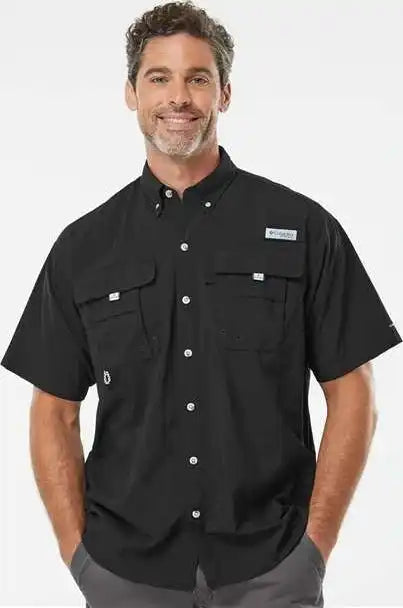 Columbia 212464 Pfg Bahama Ii Short Sleeve Shirt Black