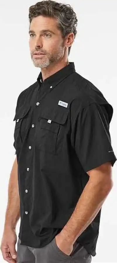 Columbia 212464 Pfg Bahama Ii Short Sleeve Shirt Black