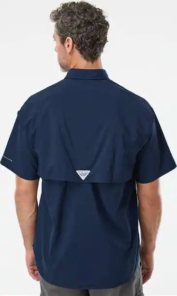 Columbia 212464 Pfg Bahama Ii Short Sleeve Shirt - Collegiate Navy