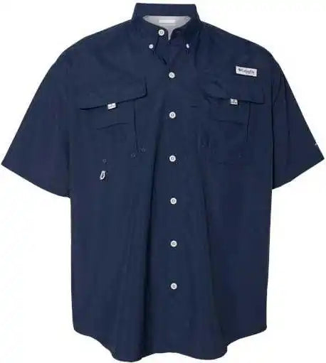 Columbia 212464 Pfg Bahama Ii Short Sleeve Shirt - Collegiate Navy