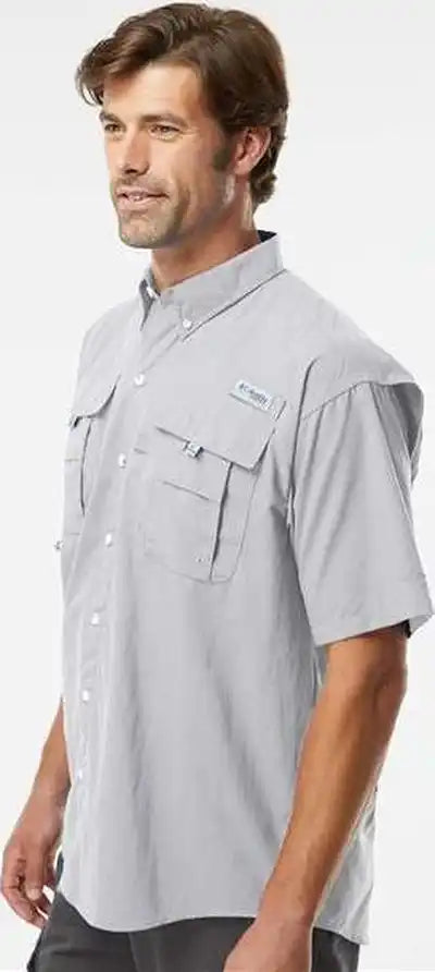 Columbia 212464 Pfg Bahama Ii Short Sleeve Shirt Cool Gray