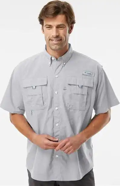 Columbia 212464 Pfg Bahama Ii Short Sleeve Shirt Cool Gray