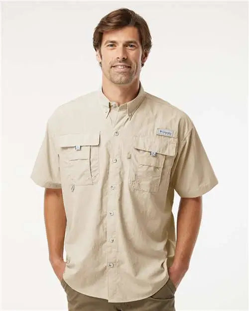 Columbia 212464 Pfg Bahama™ Ii Short Sleeve Shirt - Fossil