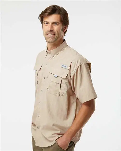 Columbia 212464 Pfg Bahama™ Ii Short Sleeve Shirt - Fossil