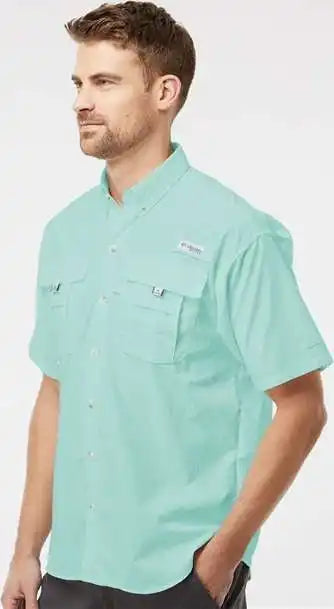 Columbia 212464 Pfg Bahama Ii Short Sleeve Shirt Gulf Stream