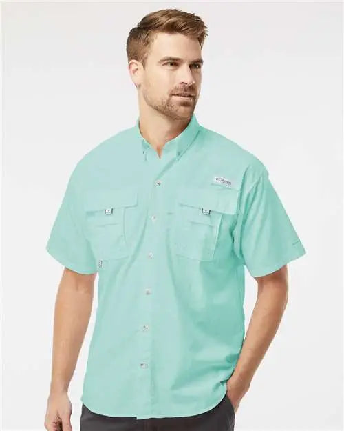 Columbia 212464 Pfg Bahama™ Ii Short Sleeve Shirt - Gulf Stream