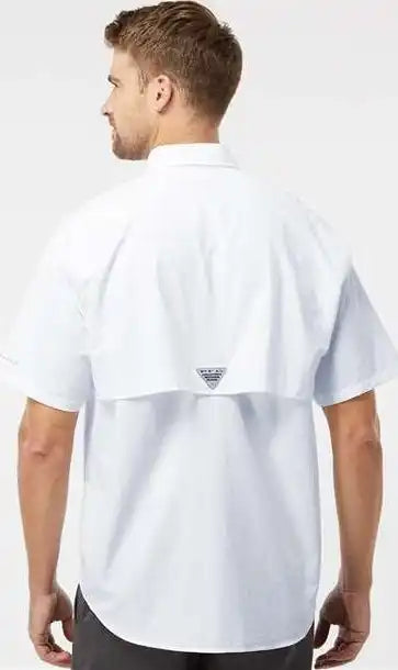 Columbia 212464 Pfg Bahama Ii Short Sleeve Shirt White