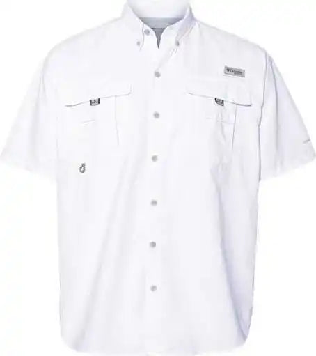 Columbia 212464 Pfg Bahama Ii Short Sleeve Shirt White