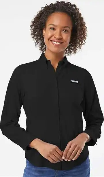 Columbia 212465 Women’s Pfg Tamiami Ii Long Sleeve Shirt Black