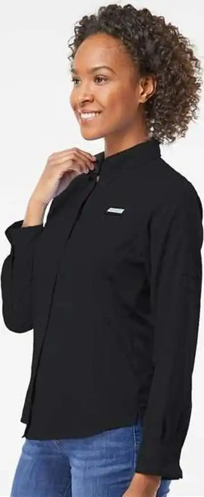 Columbia 212465 Women’s Pfg Tamiami Ii Long Sleeve Shirt Black