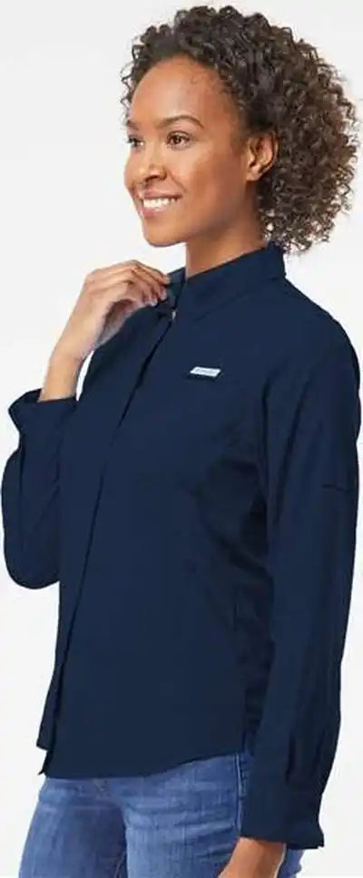 Columbia 212465 Women’s Pfg Tamiami Ii Long Sleeve Shirt - Collegiate Navy