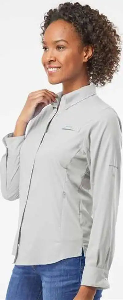Columbia 212465 Women’s Pfg Tamiami Ii Long Sleeve Shirt Cool Gray