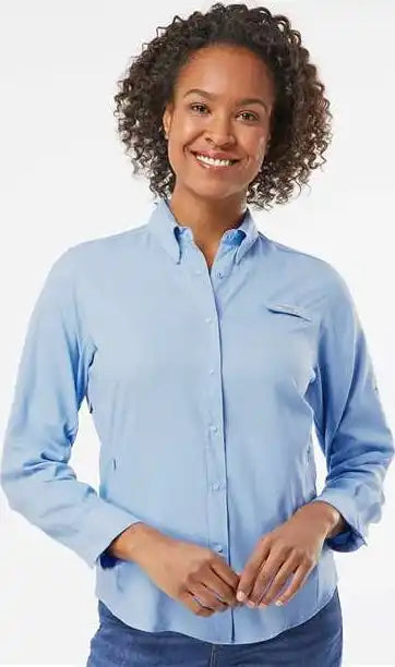 Columbia 212465 Women’s Pfg Tamiami Ii Long Sleeve Shirt Sail