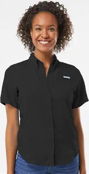 Columbia 212466 Women’s Pfg Tamiami Ii Short Sleeve Shirt Black