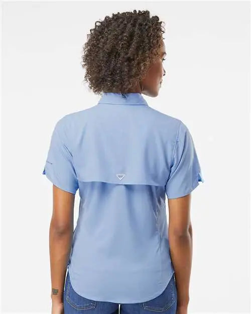 Columbia 212466 Women’s Pfg Tamiami™ Ii Short Sleeve Shirt - White Cap Blue