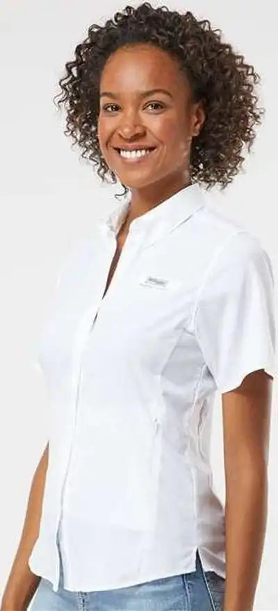 Columbia 212466 Women’s Pfg Tamiami Ii Short Sleeve Shirt - White