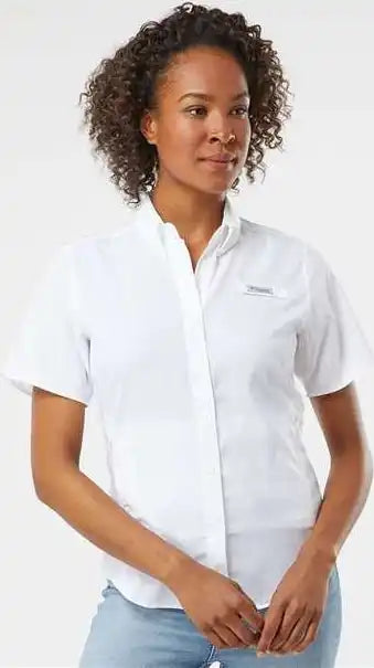 Columbia 212466 Women’s Pfg Tamiami Ii Short Sleeve Shirt - White
