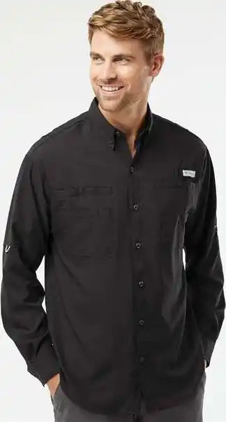 Columbia 212467 Pfg Tamiami Ii Long Sleeve Shirt Black