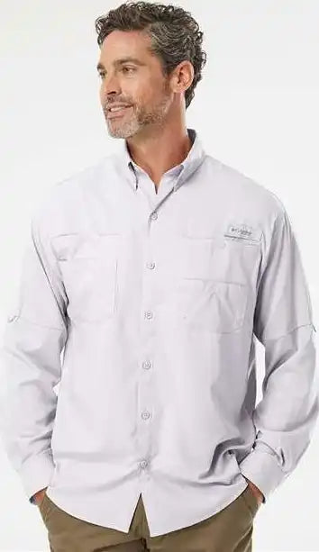 Columbia 212467 Pfg Tamiami Ii Long Sleeve Shirt Cool Gray