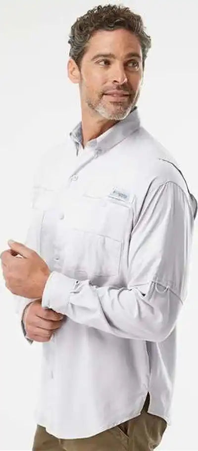Columbia 212467 Pfg Tamiami Ii Long Sleeve Shirt Cool Gray