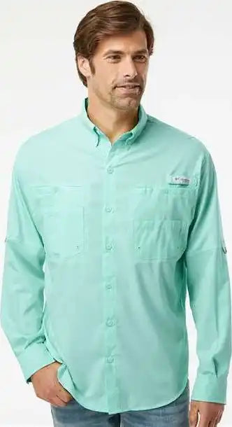 Columbia 212467 Pfg Tamiami Ii Long Sleeve Shirt - Gulf Stream