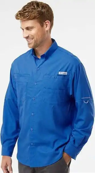 Columbia 212467 Pfg Tamiami Ii Long Sleeve Shirt Vivid Blue