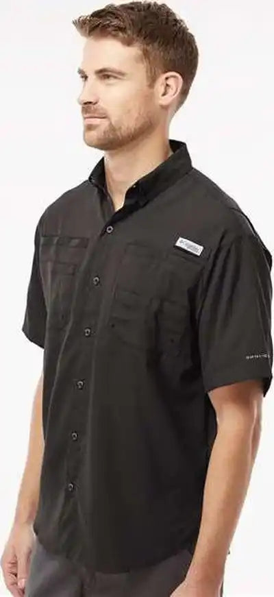 Columbia 212468 Pfg Tamiami Ii Short Sleeve Shirt - Black