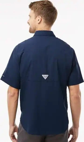 Columbia 212468 Pfg Tamiami Ii Short Sleeve Shirt Collegiate Navy