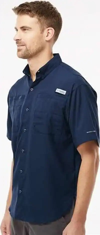 Columbia 212468 Pfg Tamiami Ii Short Sleeve Shirt Collegiate Navy