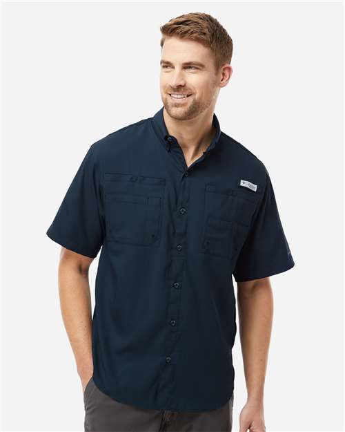 Columbia 212468 Pfg Tamiami Ii Short Sleeve Shirt - Collegiate Navy