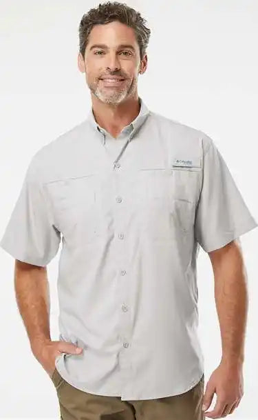 Columbia 212468 Pfg Tamiami Ii Short Sleeve Shirt Cool Gray