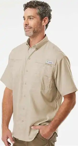 Columbia 212468 Pfg Tamiami Ii Short Sleeve Shirt Fossil