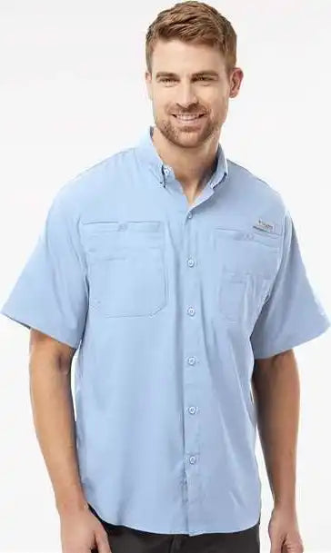 Columbia 212468 Pfg Tamiami Ii Short Sleeve Shirt Sail