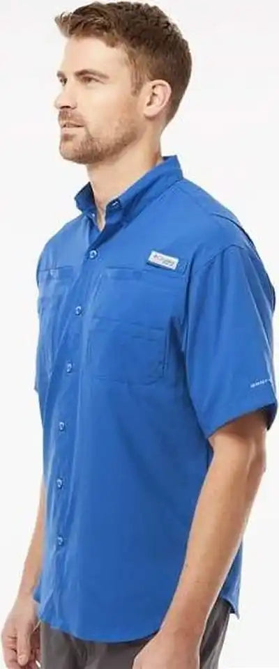 Columbia 212468 Pfg Tamiami Ii Short Sleeve Shirt Vivid Blue