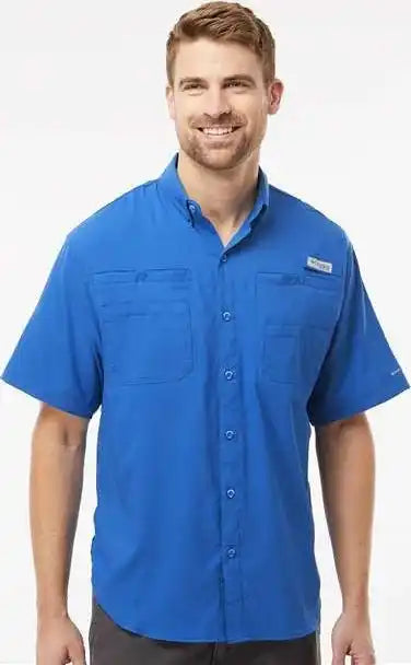 Columbia 212468 Pfg Tamiami Ii Short Sleeve Shirt - Vivid Blue