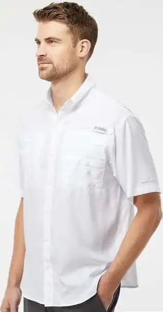 Columbia 212468 Pfg Tamiami Ii Short Sleeve Shirt White