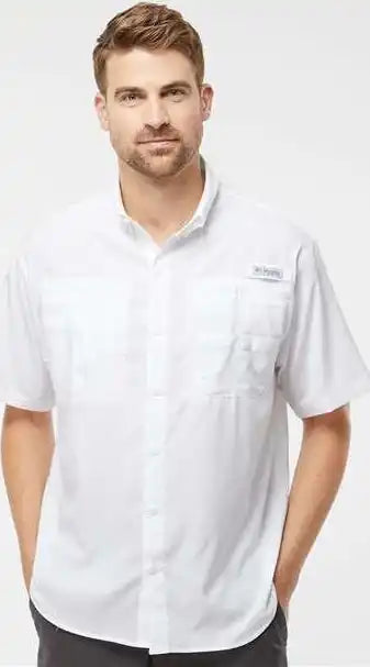 Columbia 212468 Pfg Tamiami Ii Short Sleeve Shirt White