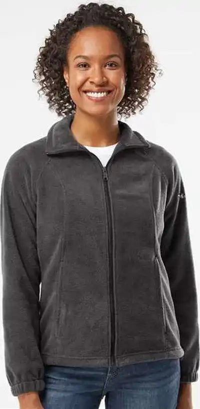 Columbia 212470 Womens Benton Springs Fleece Full Zip Jacket Charcoal Heather